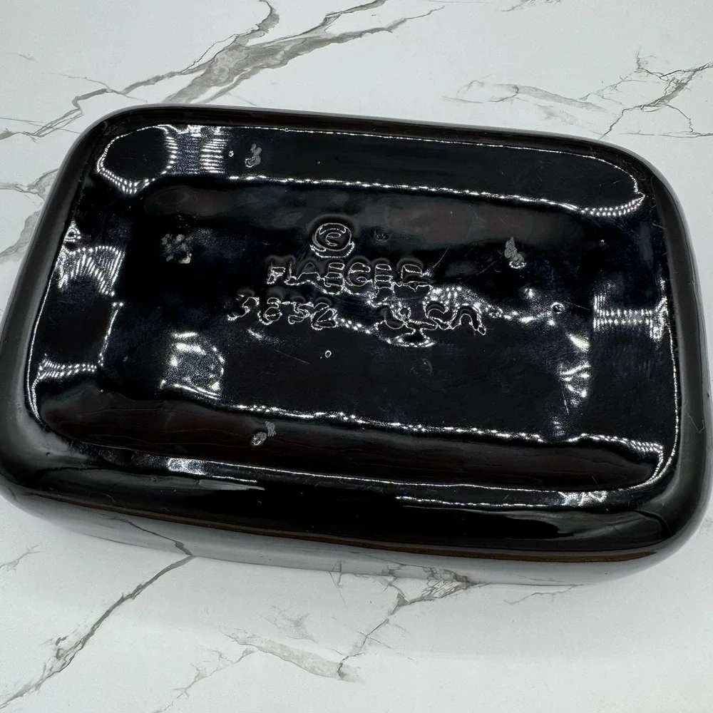 Vintage Haeger USA‎ Black Ebony 3832 Rectangle Pottery Serving Dish MCM